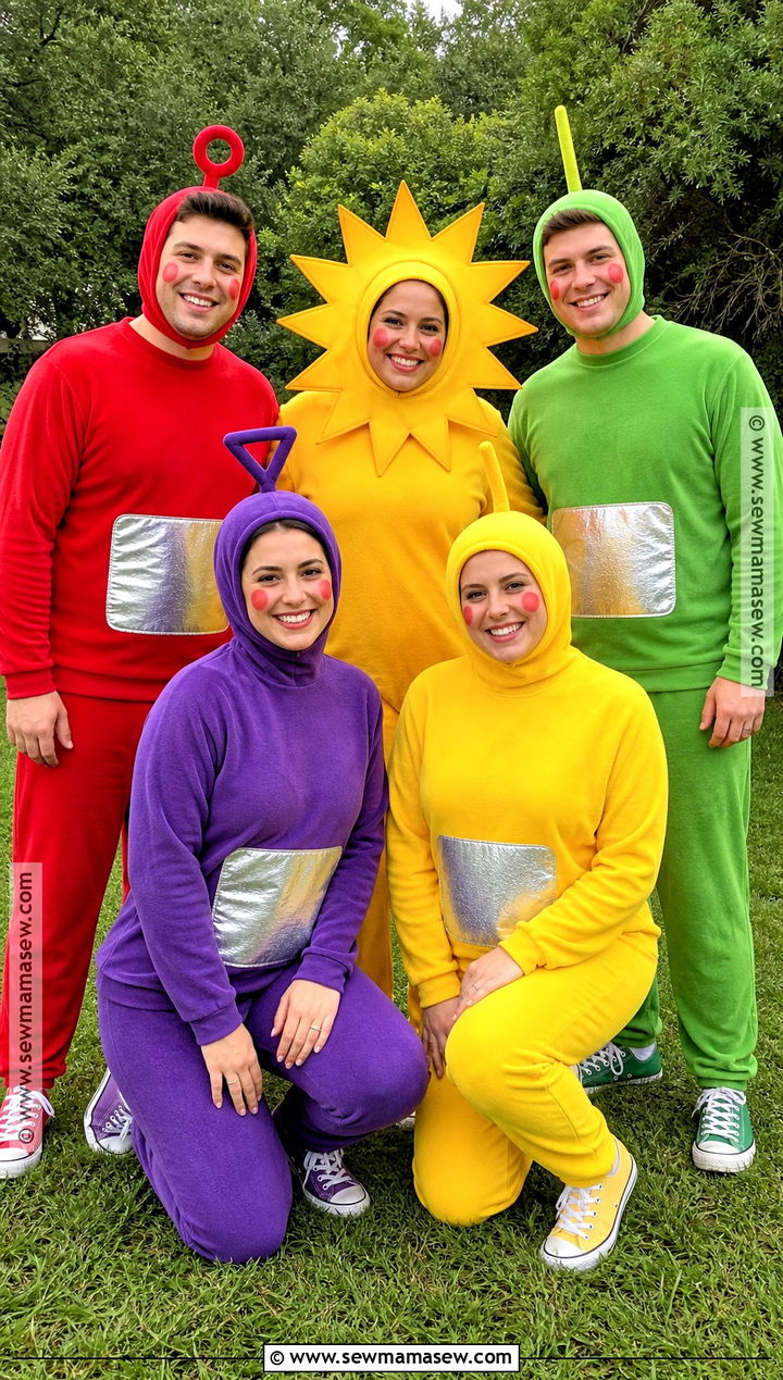 Teletubbies Group Costume - 40 5 Person Halloween Costume Ideas