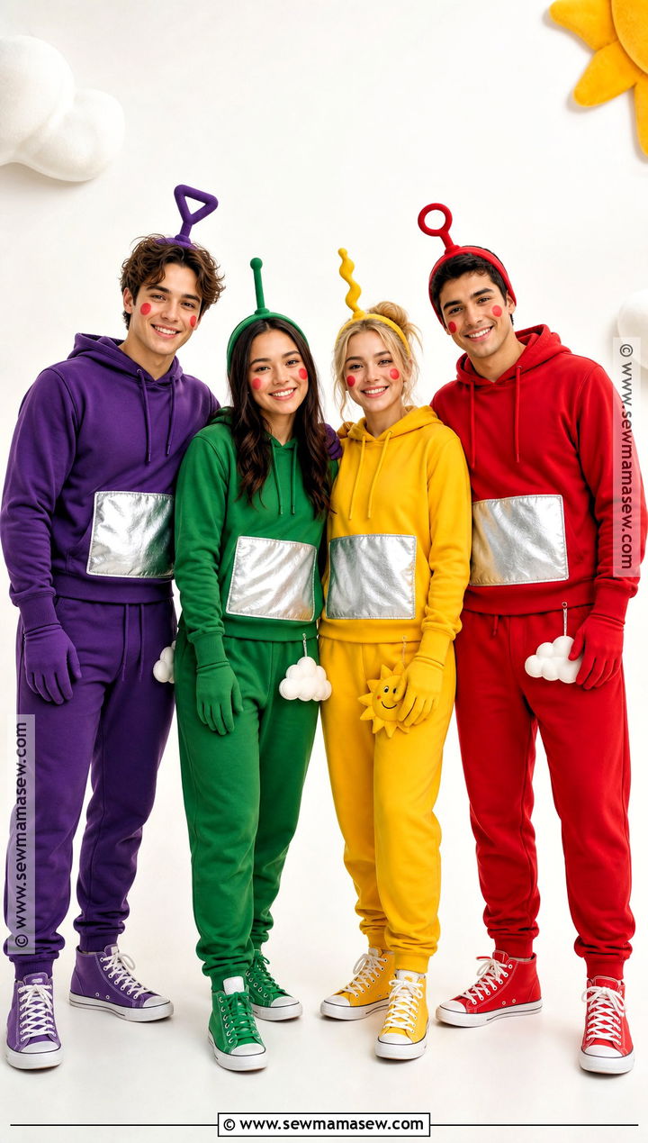 Teletubbies Group Costume - 40 cute group halloween costumes