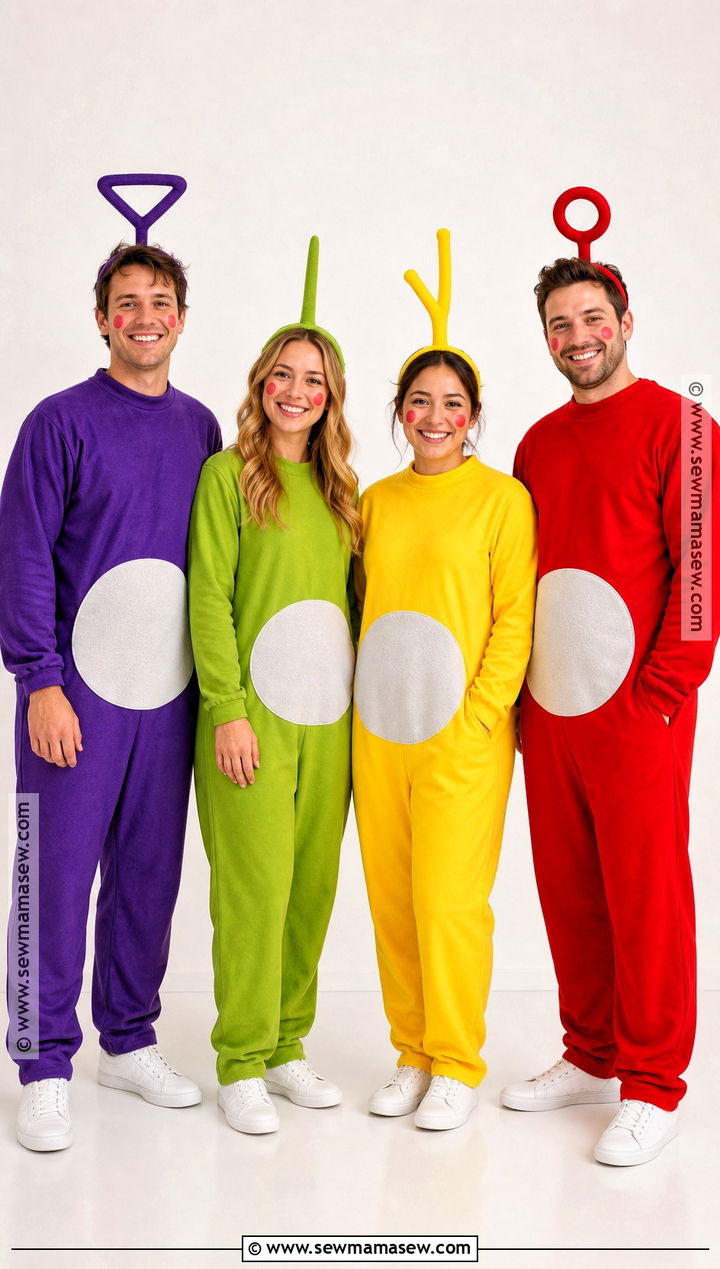 Teletubbies Group Costume - 45 4 people halloween costumes