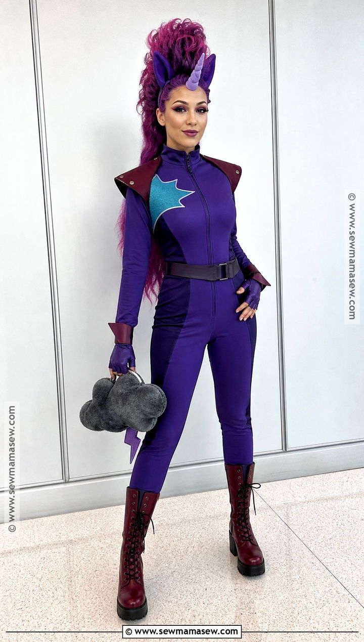 Tempest Shadow Costume With Purple Jumpsuit - 30 mlp costume ideas