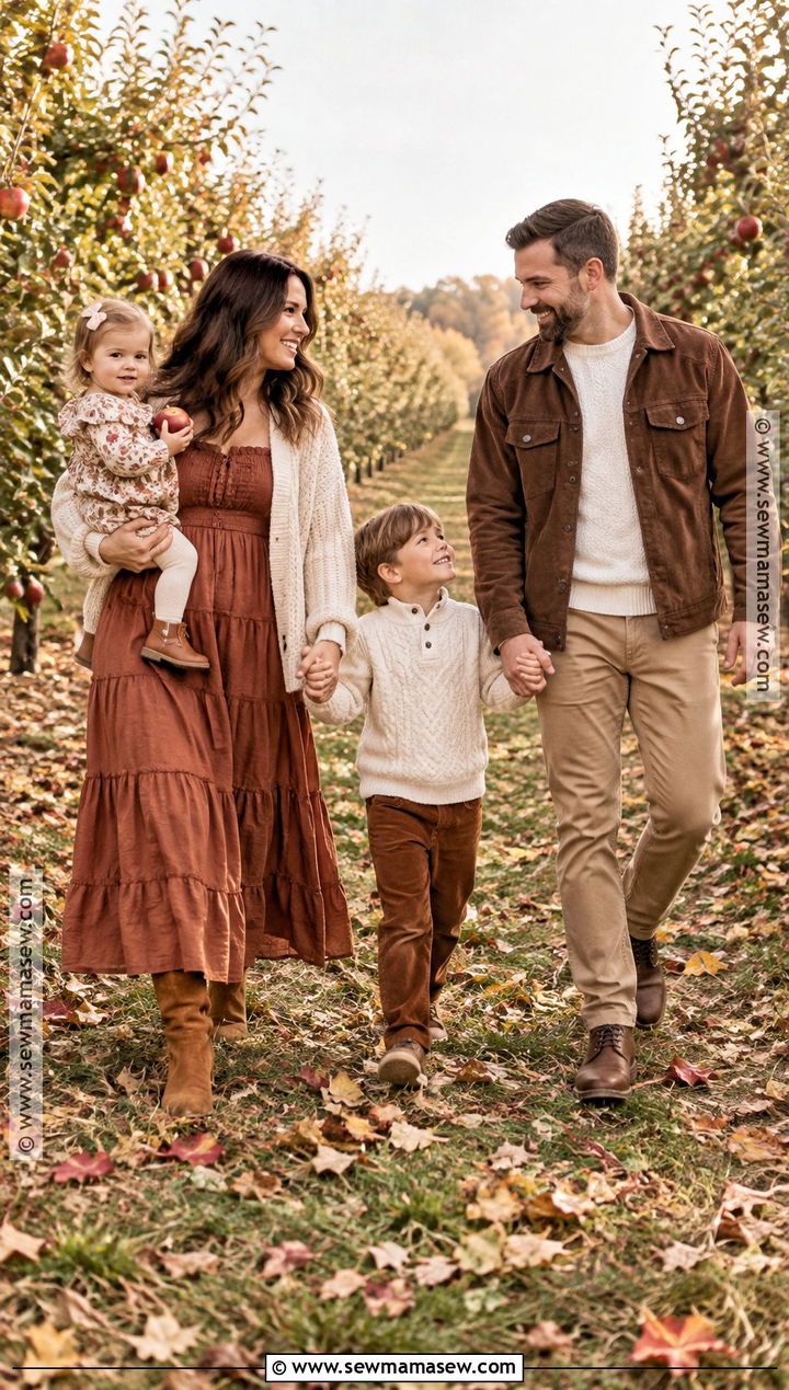 Terracotta And Cream Family Photo Outfits - 20 Family Photo Outfits Fall Color Schemes Picture Ideas Winter