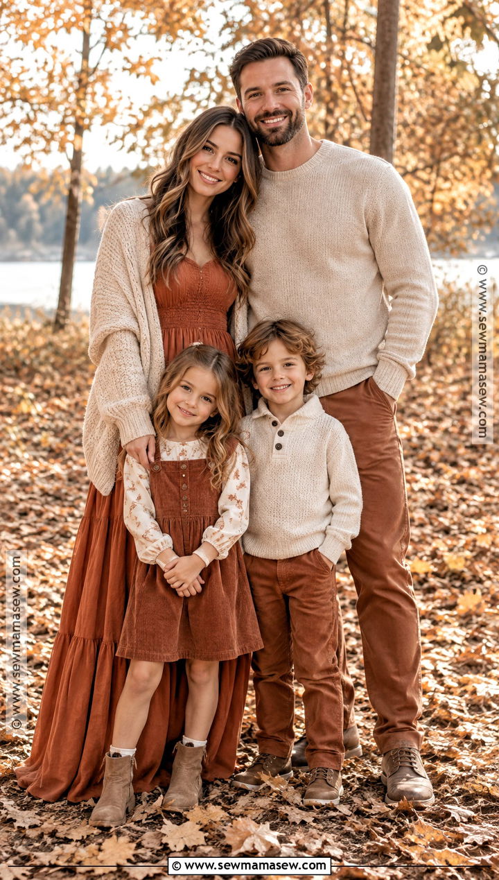 Terracotta And Oatmeal Fall Family Photo Outfits - 15 family photo outfits ideas fall