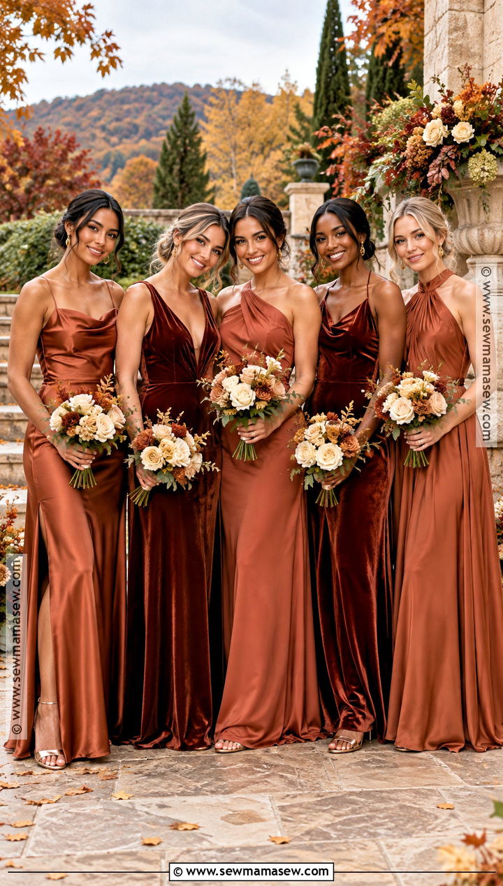 Terracotta And Rust Bridesmaid Dresses - 25 mixed bridesmaid dresses fall