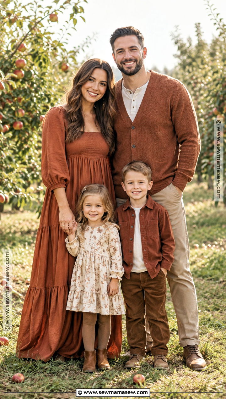 Terracotta And Tan Fall Family Photo Outfits - 15 Family Photoshoot Outfit Ideas Fall