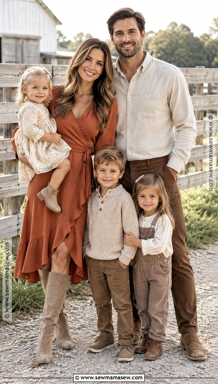 Terracotta And Taupe September Family Picture Outfits - 15 family pictures september outfits
