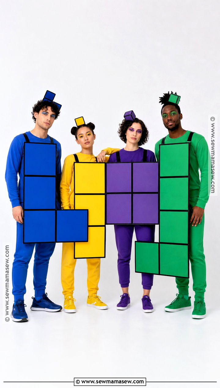 Tetris Block Group Costume - 35 costumes for 4