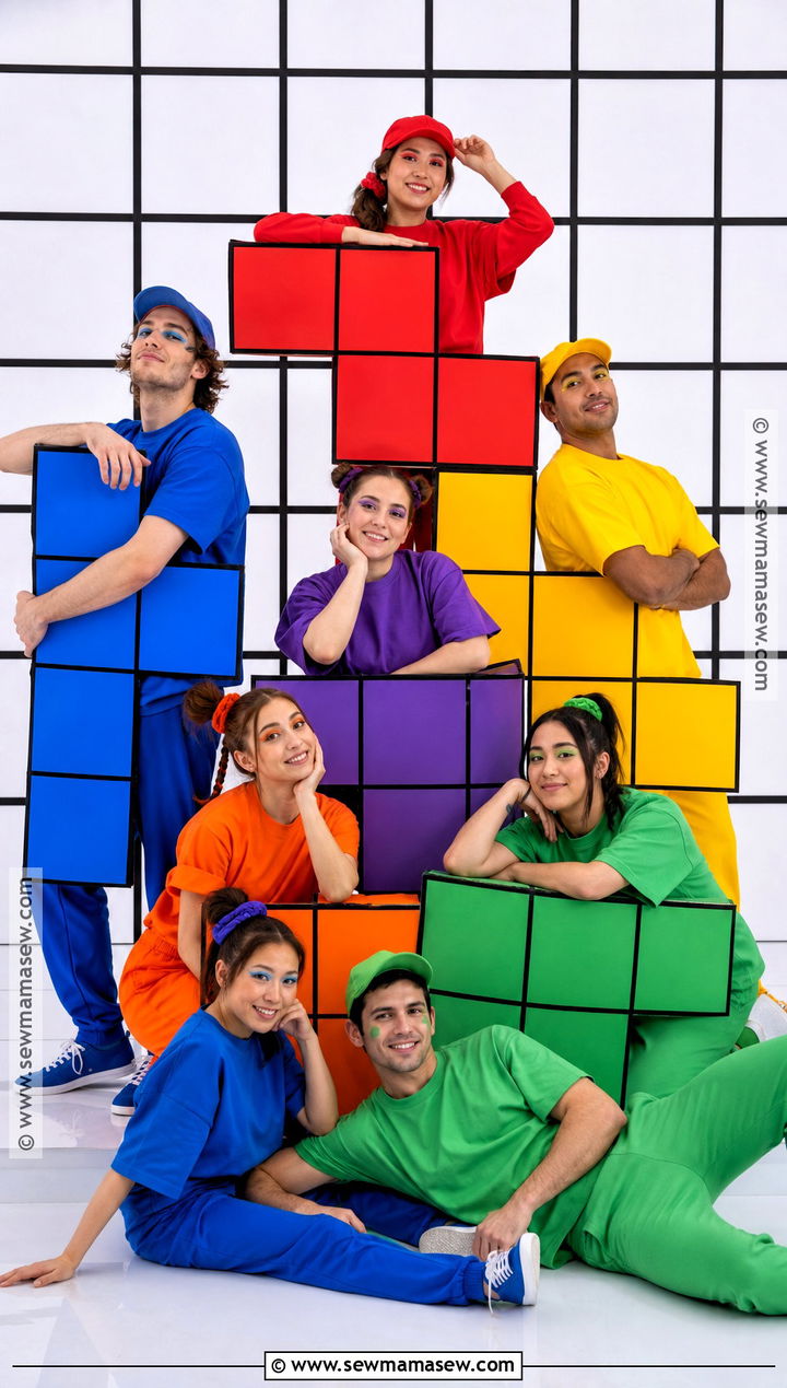 Tetris Block Group Costume - 30 halloween costumes for big groups