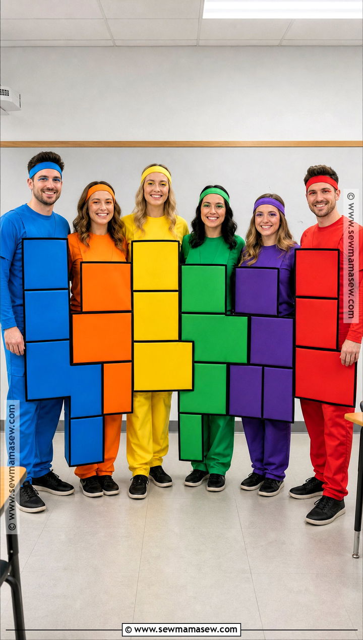 Tetris Block Teacher Group Costume - 35 teacher halloween costumes group