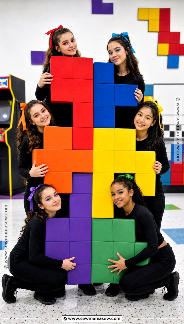 Tetris Blocks Group Costume - 40 Group Halloween Costumes for Teens