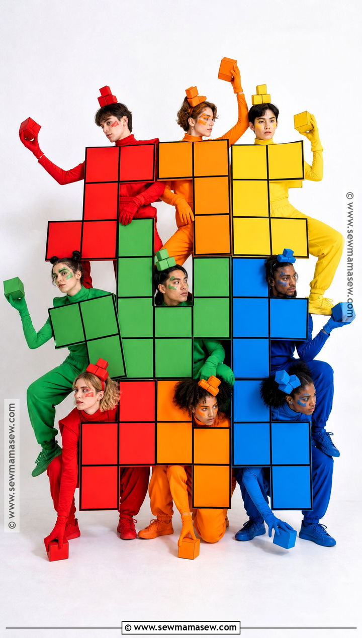 Tetris Blocks Group Halloween Costume - 30 group halloween costumes for 10 people