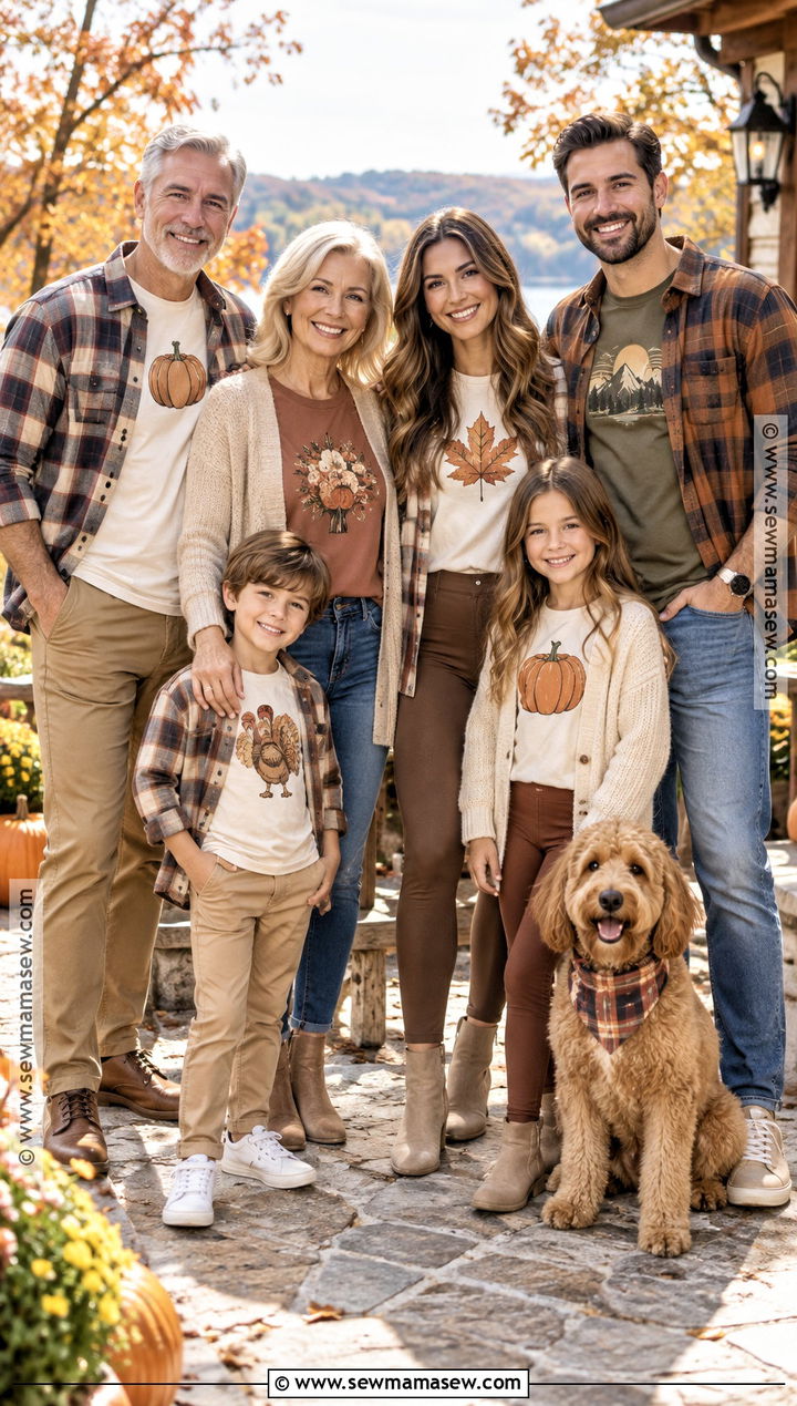 Thankful Grateful Blessed Family T Shirts With Fall Layers - 15 thanksgiving family tshirts ideas