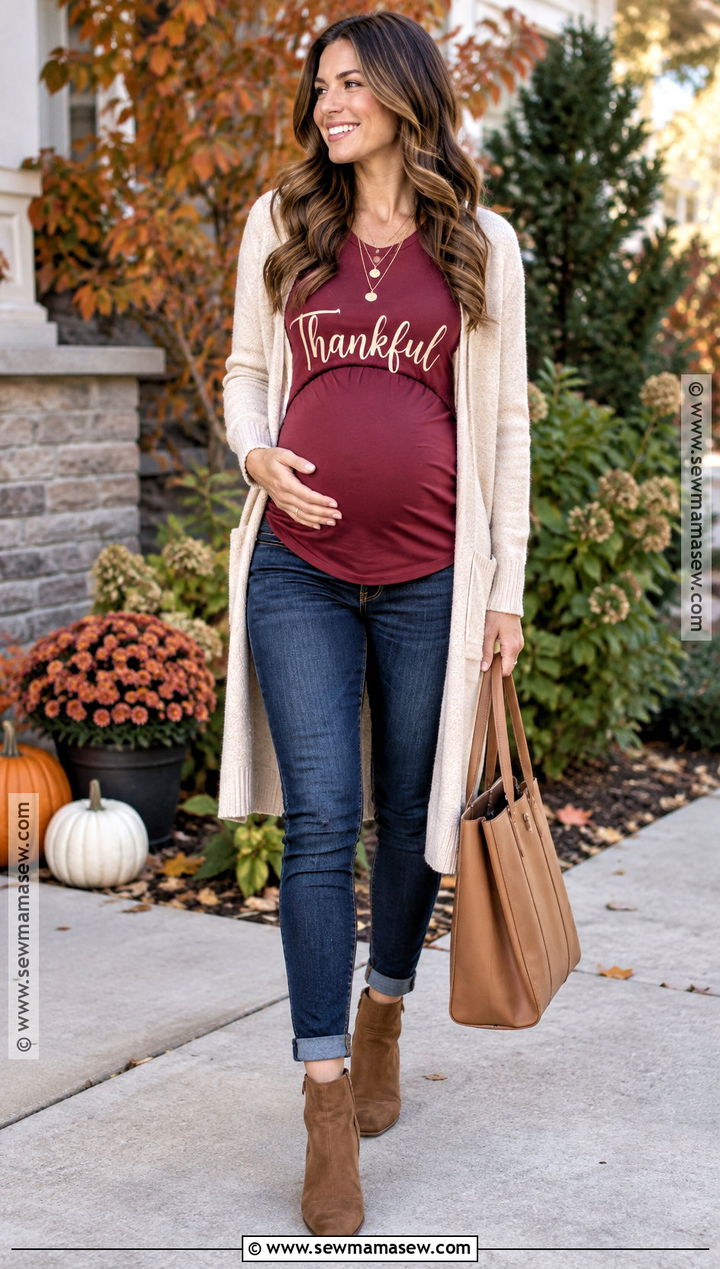 Thankful Pregnancy Thanksgiving Shirt - 15 pregnancy thanksgiving shirts