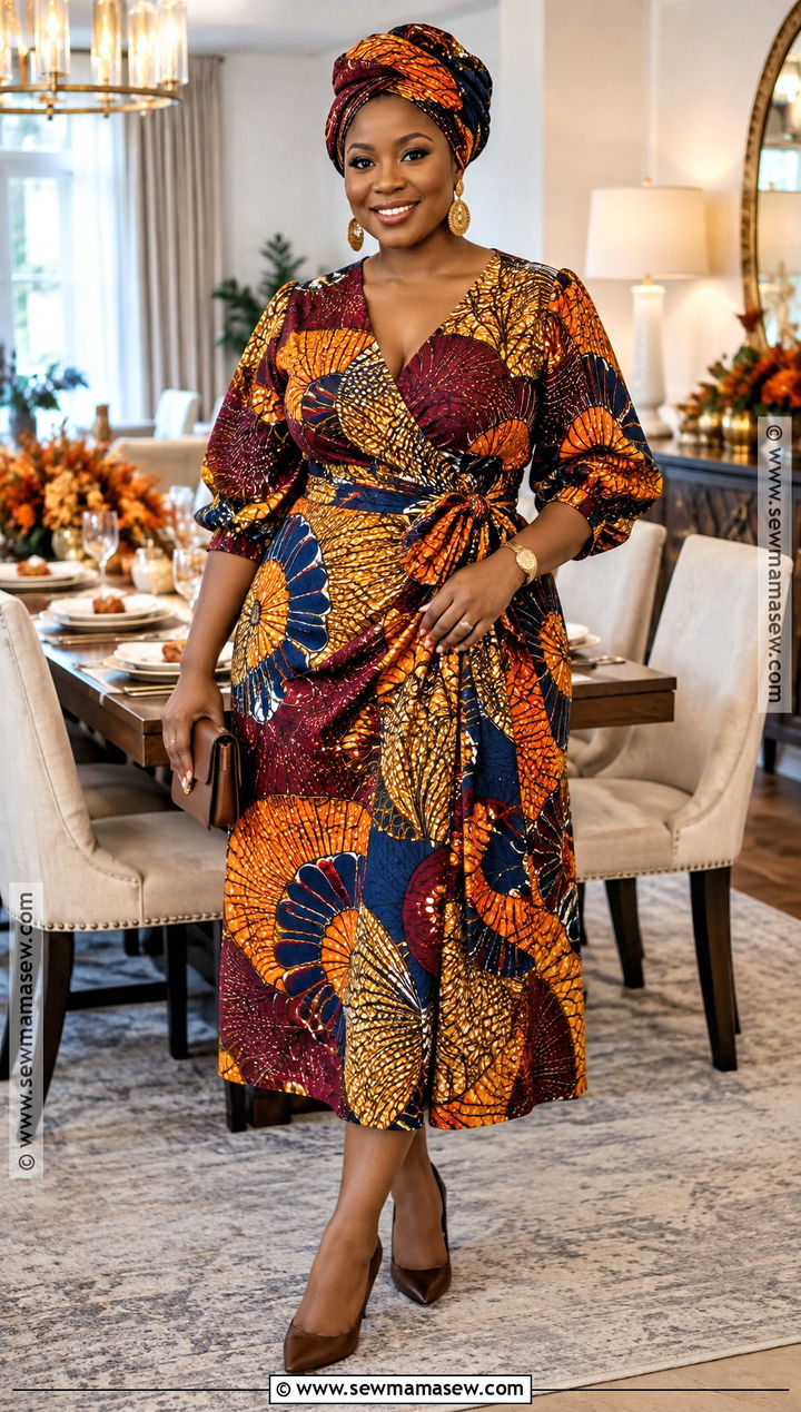 Thanksgiving Ankara Print Dress Outfit - 25 thanksgiving outfit ideas for black women