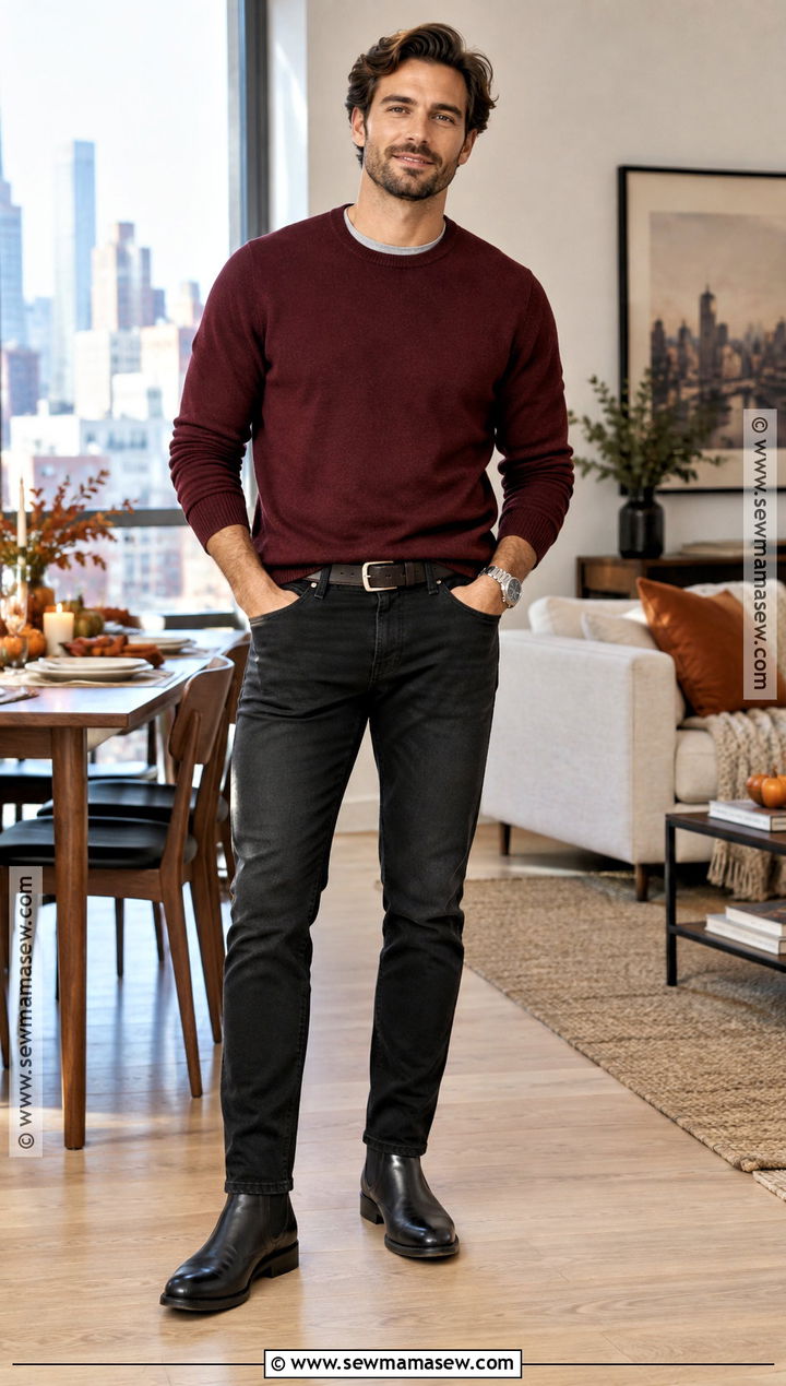 Thanksgiving Black Jeans Outfit - 20 thanksgiving outfit ideas for men