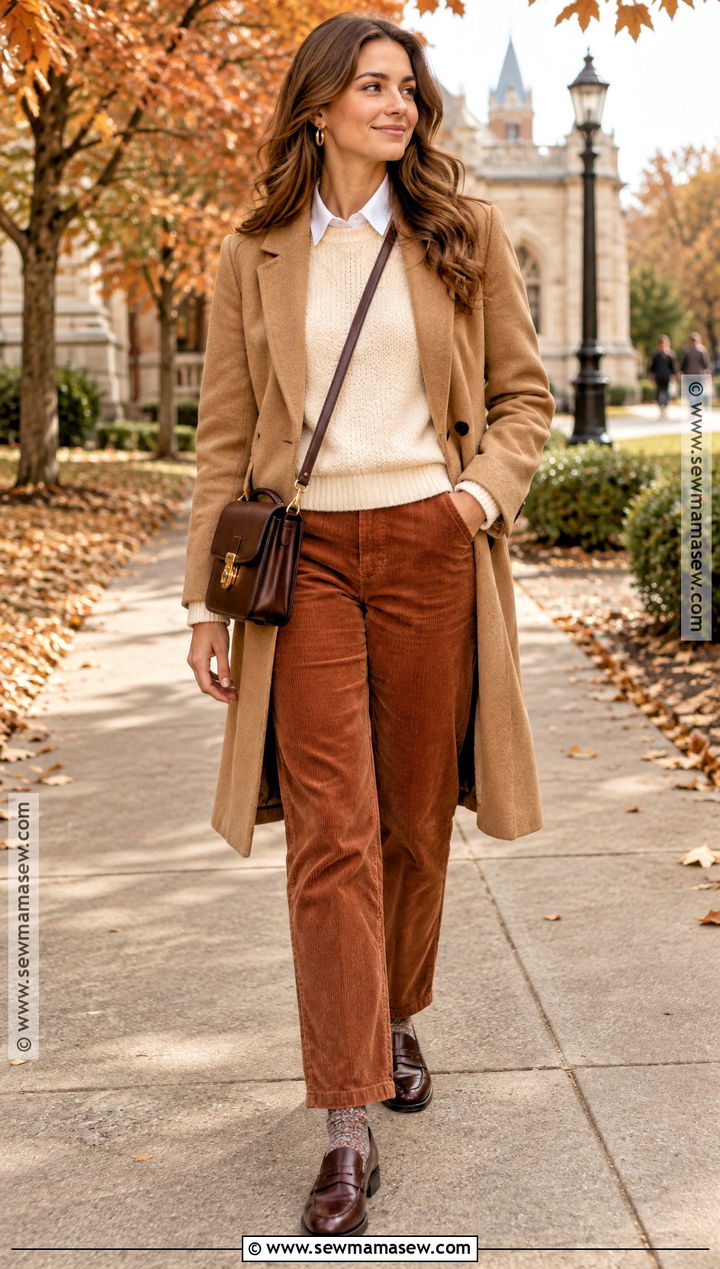 Thanksgiving Break Corduroy Pants Outfit - 15 Thanksgiving Break Outfits