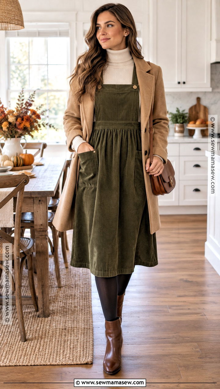 Thanksgiving Corduroy Dress Outfit - 25 thanksgiving dress ideas