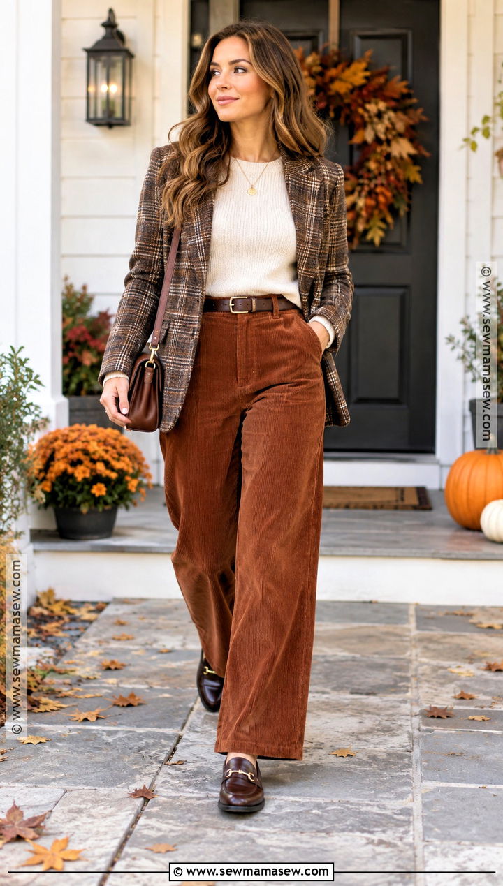 Thanksgiving Corduroy Pants Outfit - 20 Womens Thanksgiving Outfit Ideas