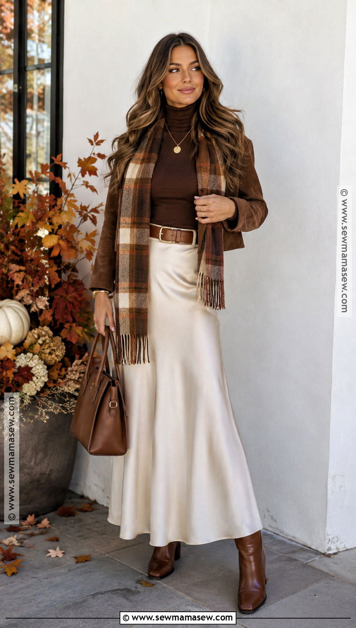 Thanksgiving Cream Maxi Skirt Outfit - 25 thanksgiving outfit skirt ideas