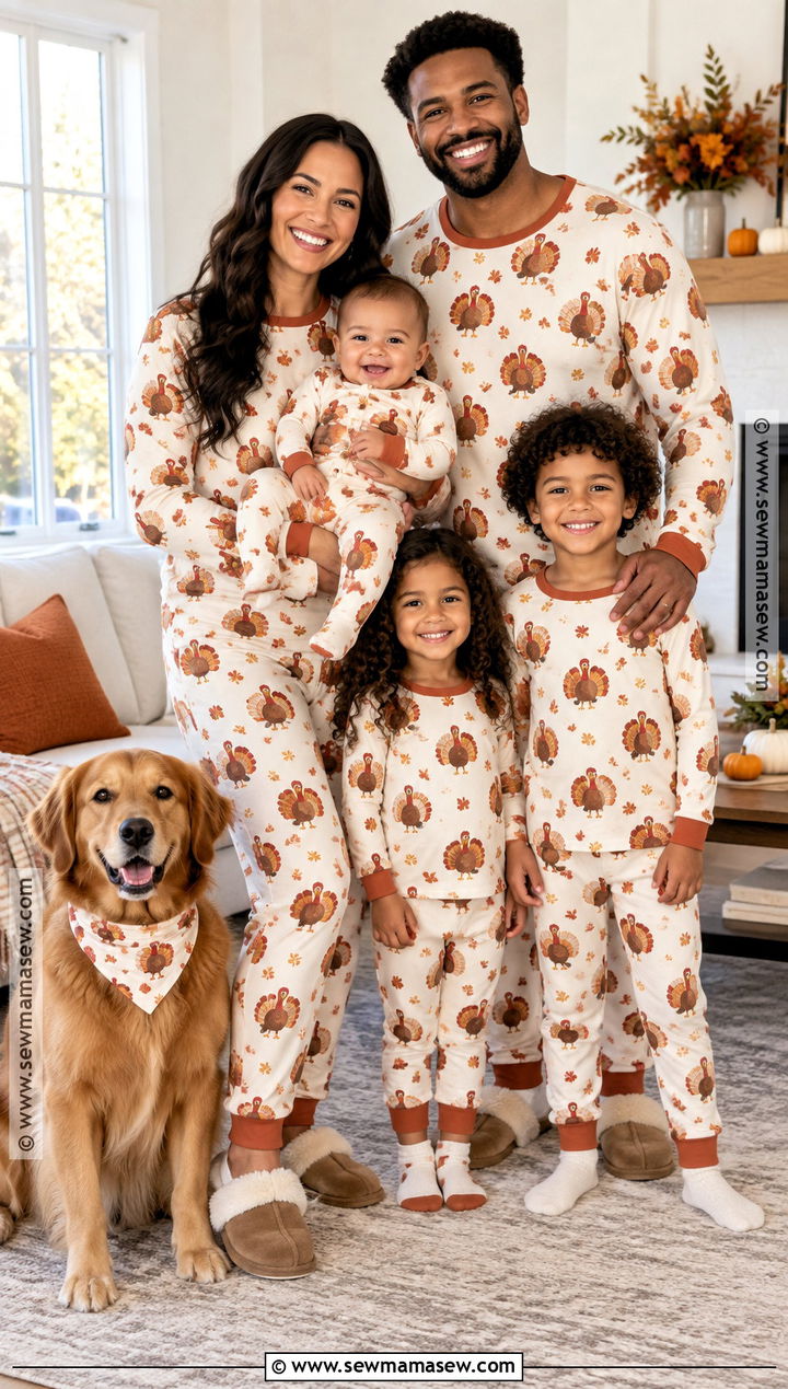Thanksgiving Family Pajamas With Dog - 15 thanksgiving pajamas for family