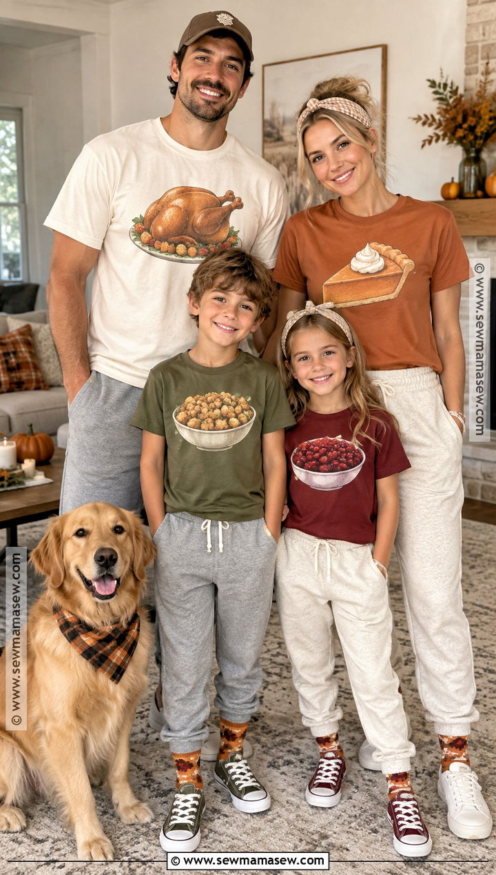 Thanksgiving Food Family T Shirts With Joggers - 15 thanksgiving family tshirts ideas