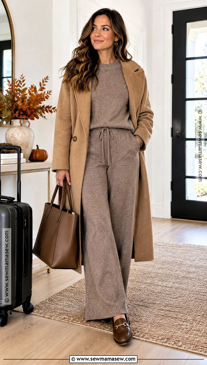 Thanksgiving Knit Set And Loafers Outfit - 20 Outfit For Thanksgiving Dinner Ideas