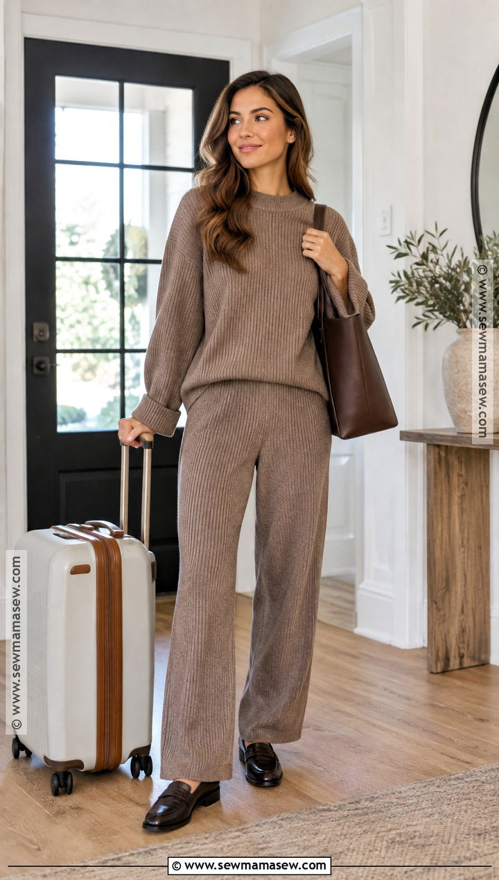 Thanksgiving Knit Set And Loafers Outfit - 20 thanksgiving outfit ideas for women