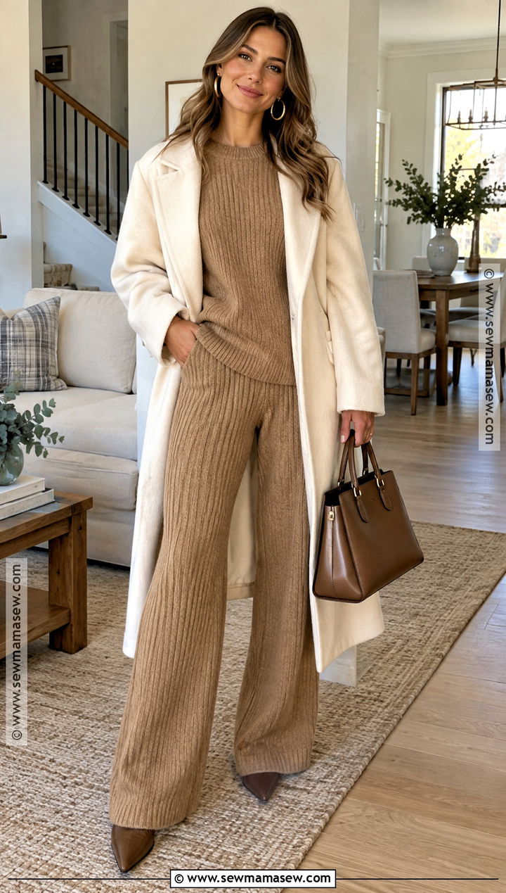 Thanksgiving Matching Knit Set Outfit - 25 Thanksgiving Outfit Aesthetic Ideas