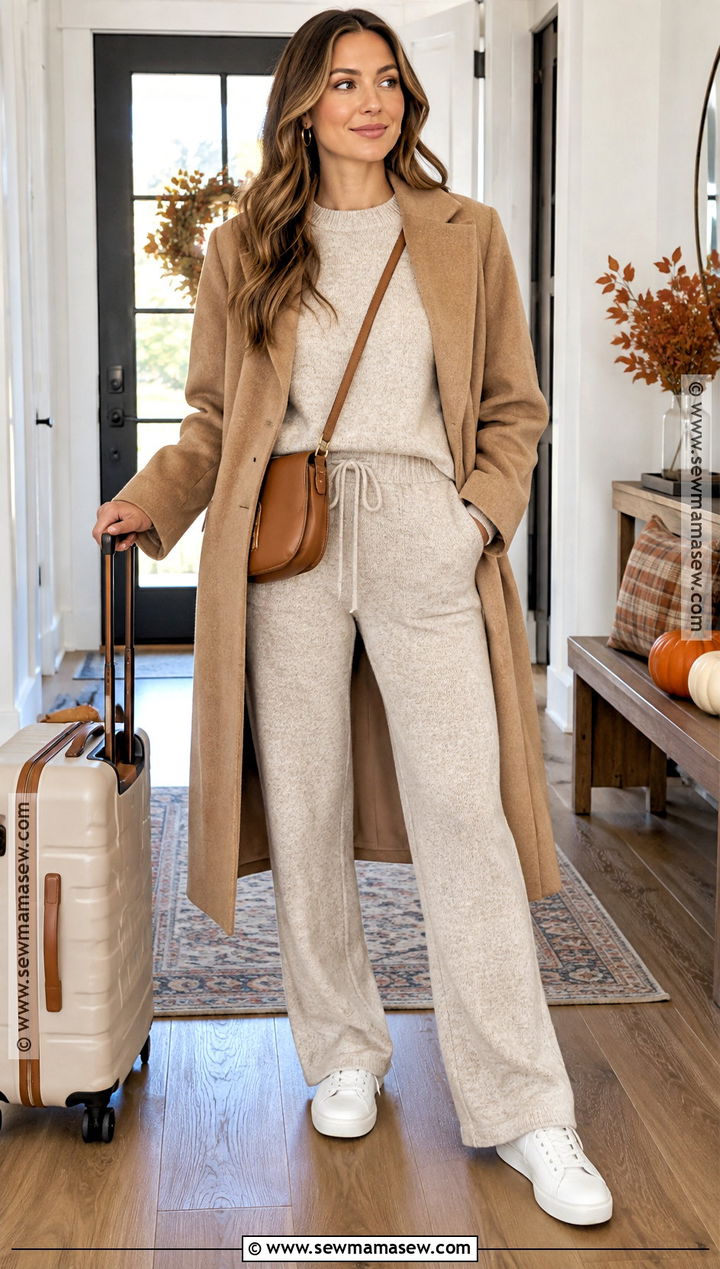 Thanksgiving Matching Knit Set With Sneakers - 15 outfit inspo for thanksgiving ideas
