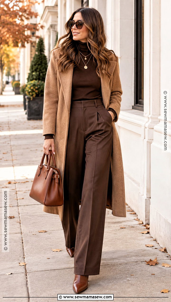 Thanksgiving Monochrome Brown Outfit - 20 warm thanksgiving outfit ideas