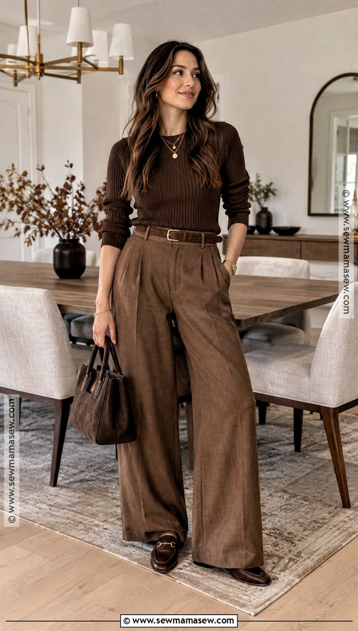 Thanksgiving Monochrome Brown Outfit - 25 Trendy Thanksgiving Outfits
