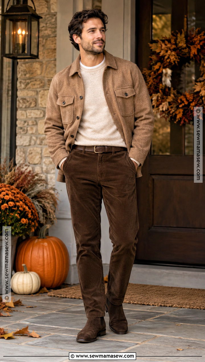 Thanksgiving Monochrome Brown Outfit - 20 thanksgiving outfit ideas for men