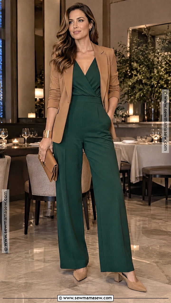 Thanksgiving Outfit With Jumpsuit And Blazer - 20 thanksgiving day outfits