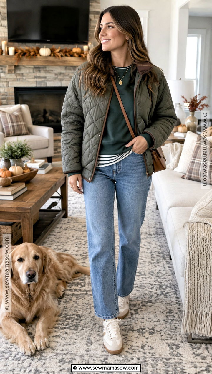 Thanksgiving Outfit With Sweatshirt And Straight Leg Jeans - 20 thanksgiving day outfits