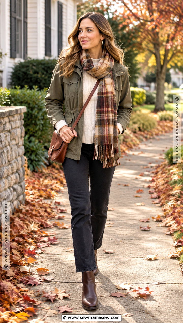 Thanksgiving Outfit With Utility Jacket And Black Jeans - 25 thanksgiving outfit ideas for women