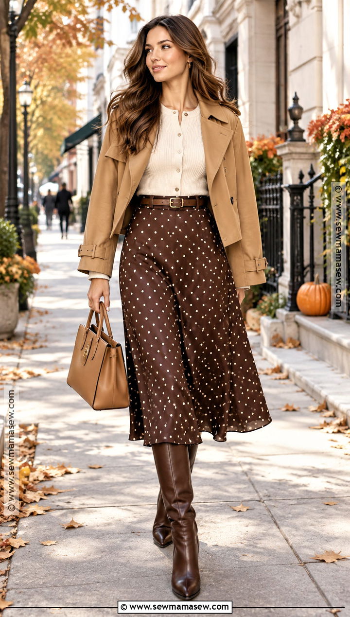 Thanksgiving Polka Dot Skirt Outfit - 25 thanksgiving outfit skirt ideas
