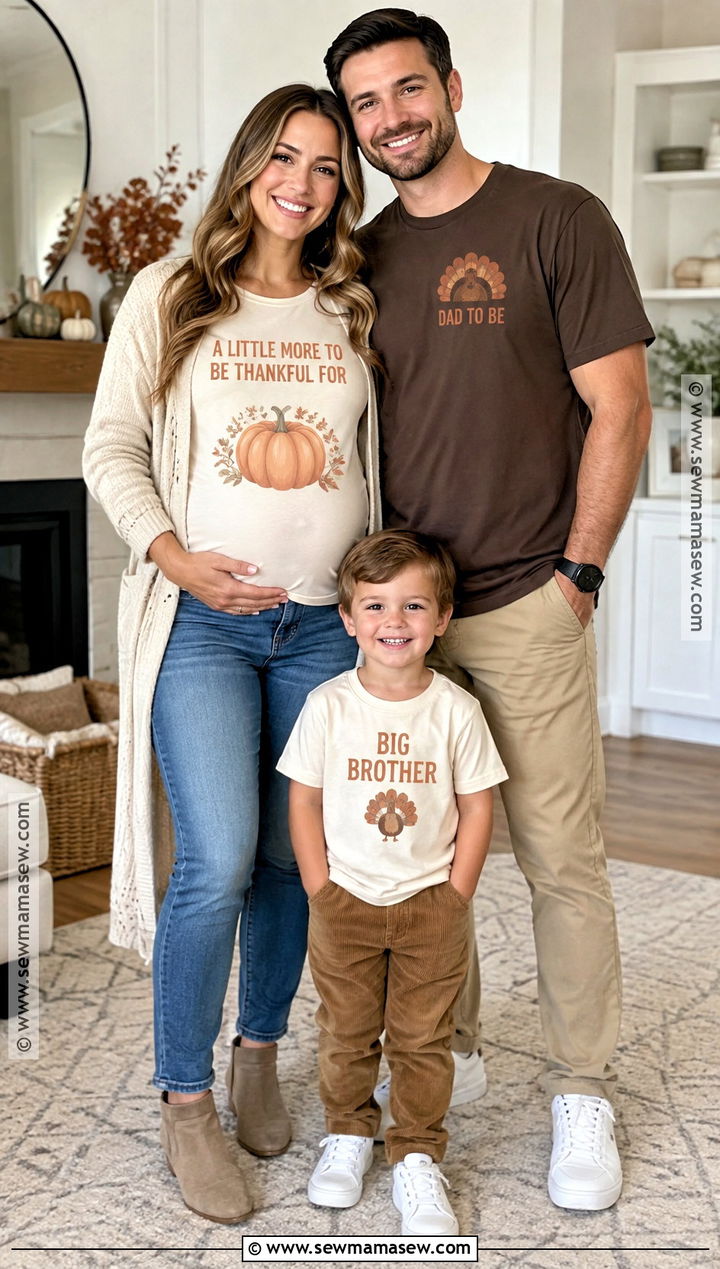 Thanksgiving Pregnancy Announcement Shirt Outfit - 20 Thanksgiving Shirts for Family