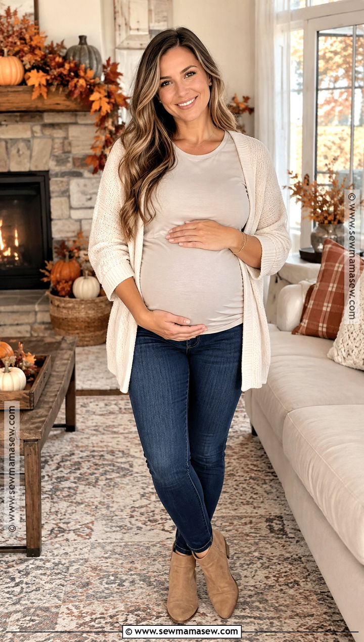 Thanksgiving Pregnancy Announcement Shirt With Maternity Jeans - 15 thanksgiving shirts for pregnant for women