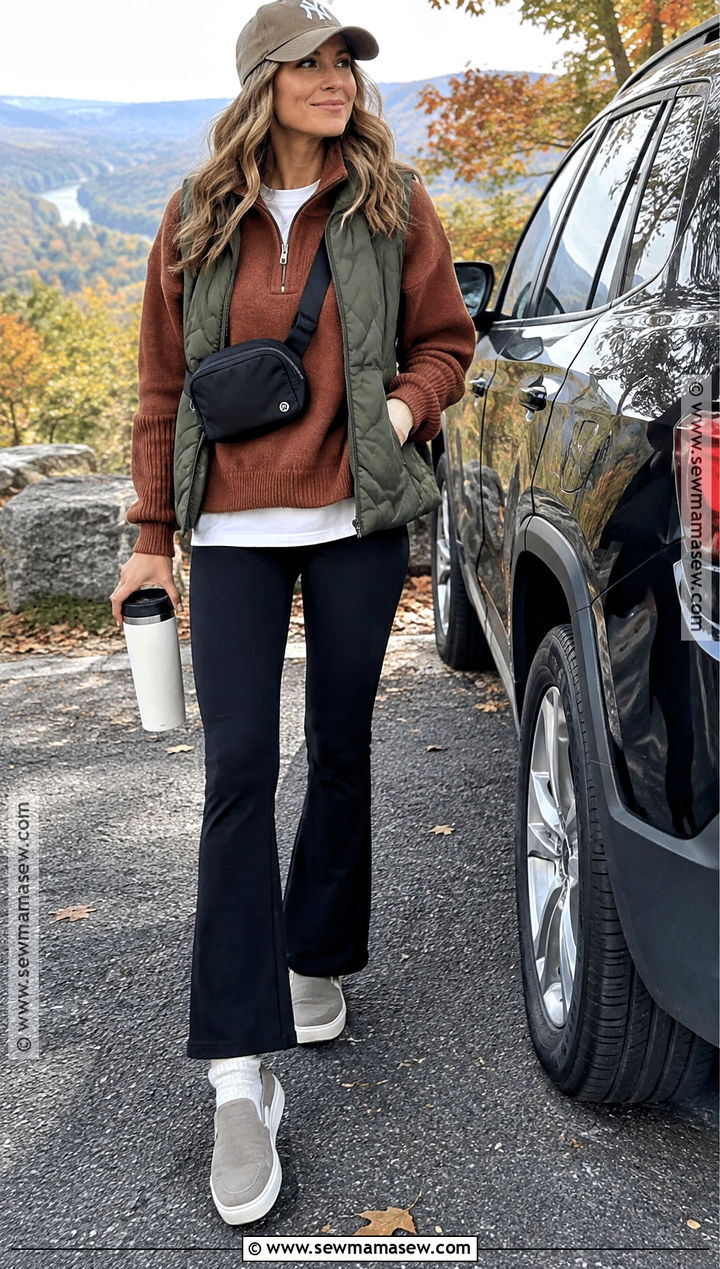 Thanksgiving Road Trip Outfit With Leggings - 15 Thanksgiving Vacation Outfits