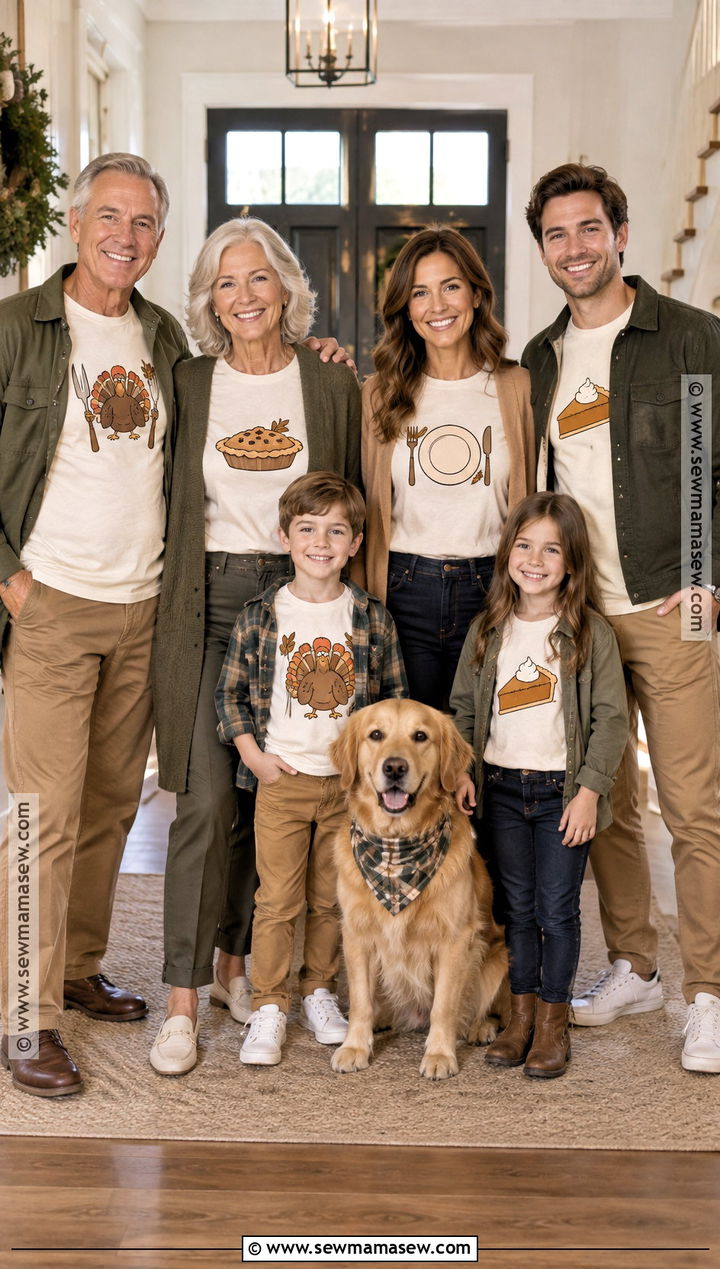 Thanksgiving Role T Shirts With Neutral Pants - 15 thanksgiving tshirt ideas for family