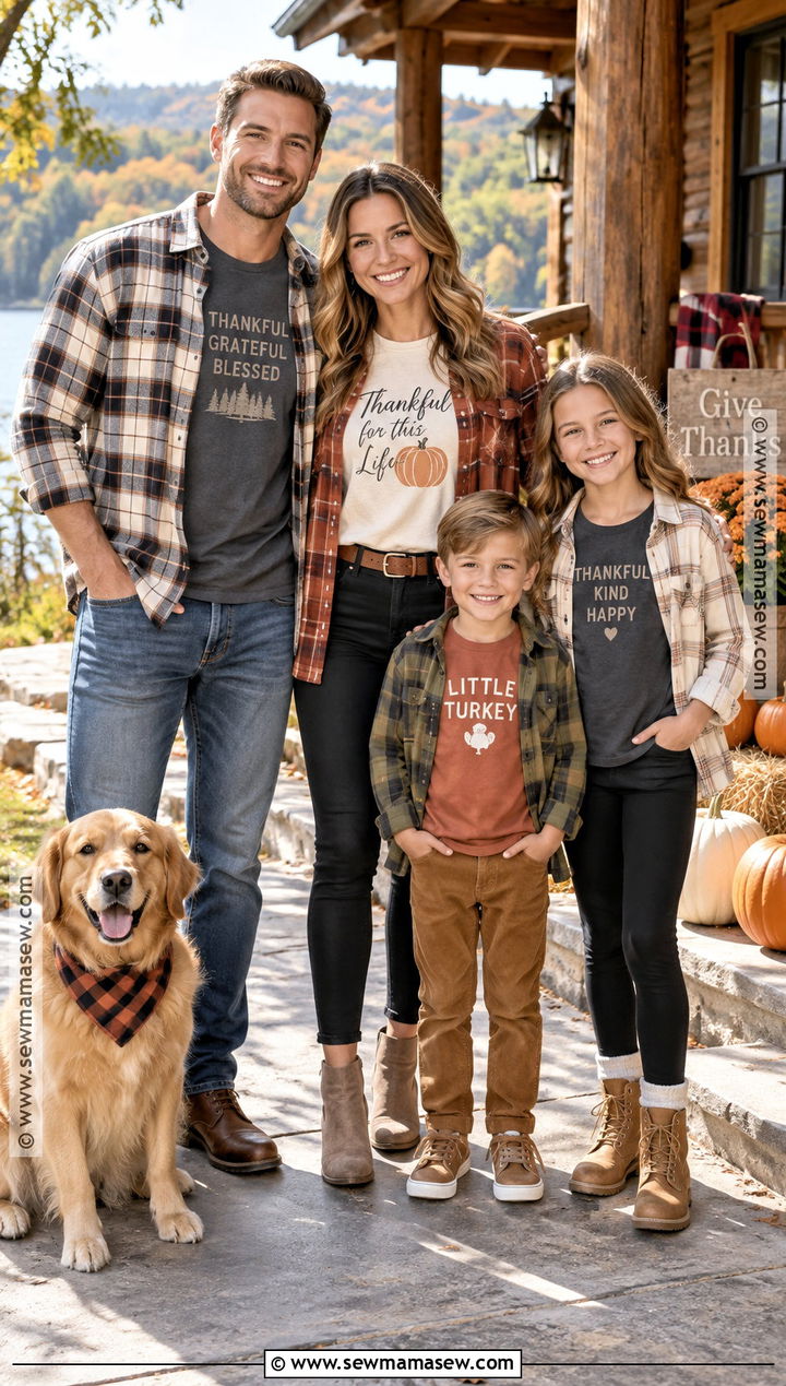 Thanksgiving Shirt With Flannel Outfit - 20 Thanksgiving Shirts for Family