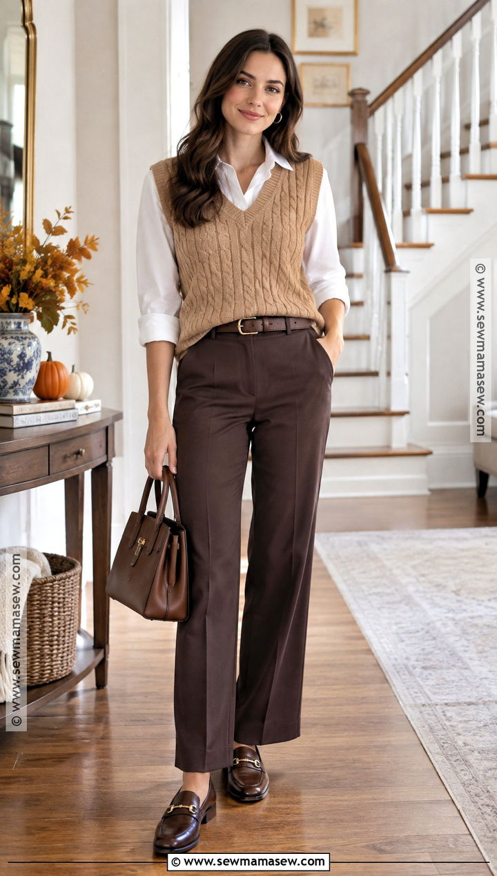 Thanksgiving Sweater Vest And Button Down Outfit - 20 Thanksgiving Style Outfits