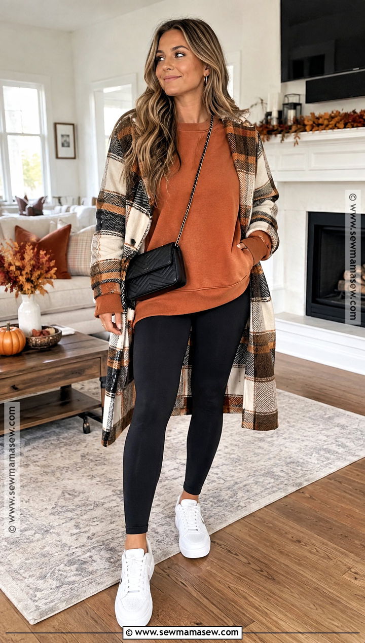 Thanksgiving Sweatshirt And Leggings Outfit - 20 Thanksgiving Dinner Outfit Ideas