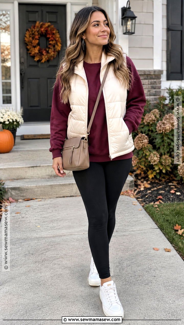 Thanksgiving Sweatshirt And Leggings Outfit - 20 Outfit For Thanksgiving Ideas