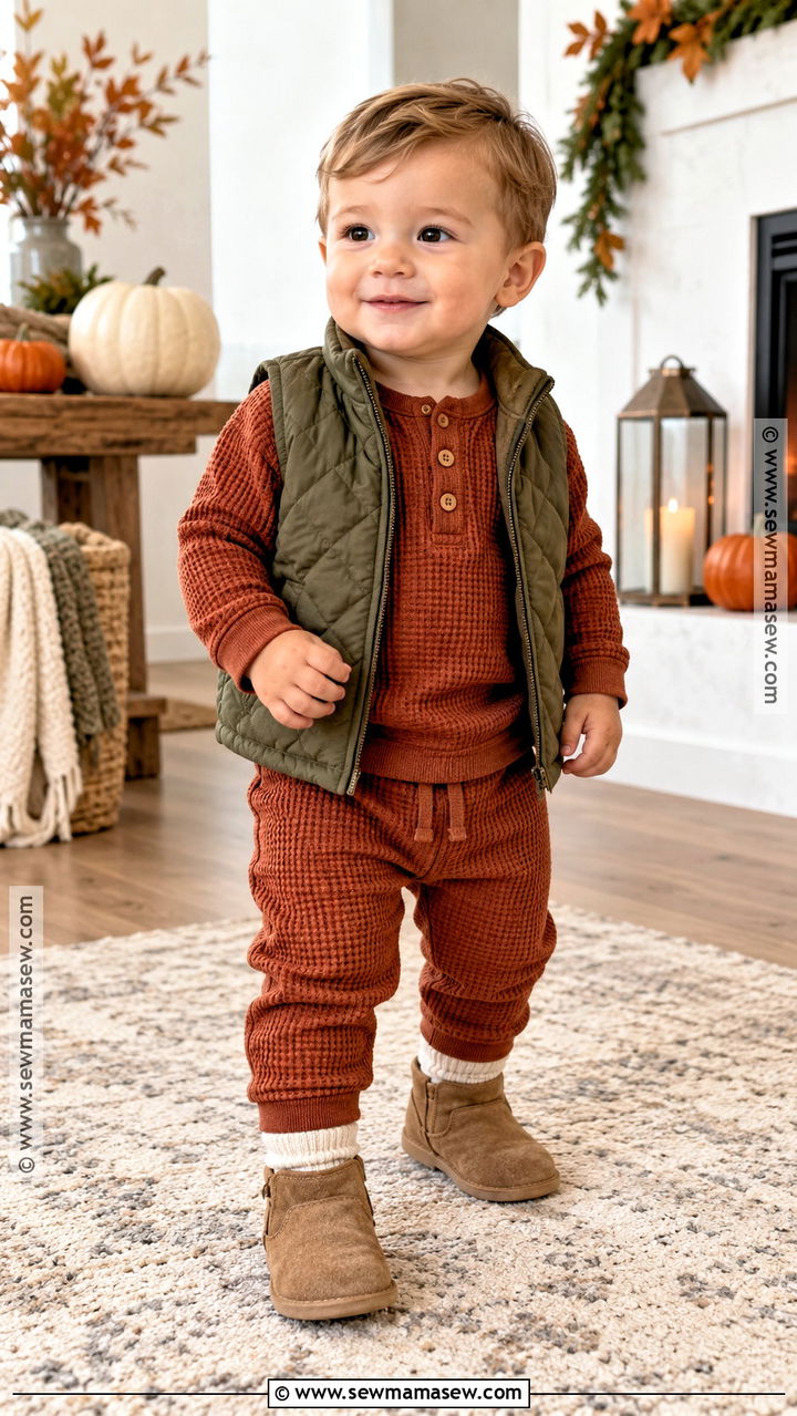 Thanksgiving Waffle Knit Outfit - 20 baby thanksgiving outfit ideas for boys