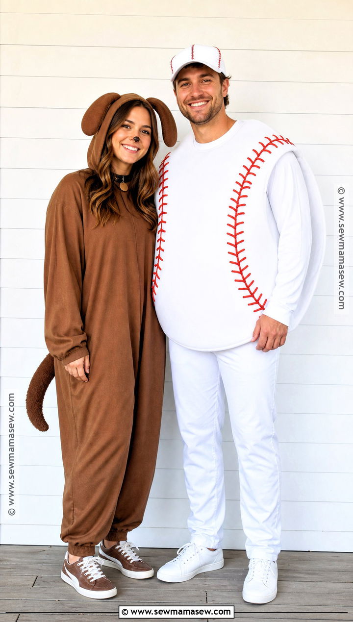 The Beast And Signed Baseball Costume - 30 Sandlot Couple Costume Ideas