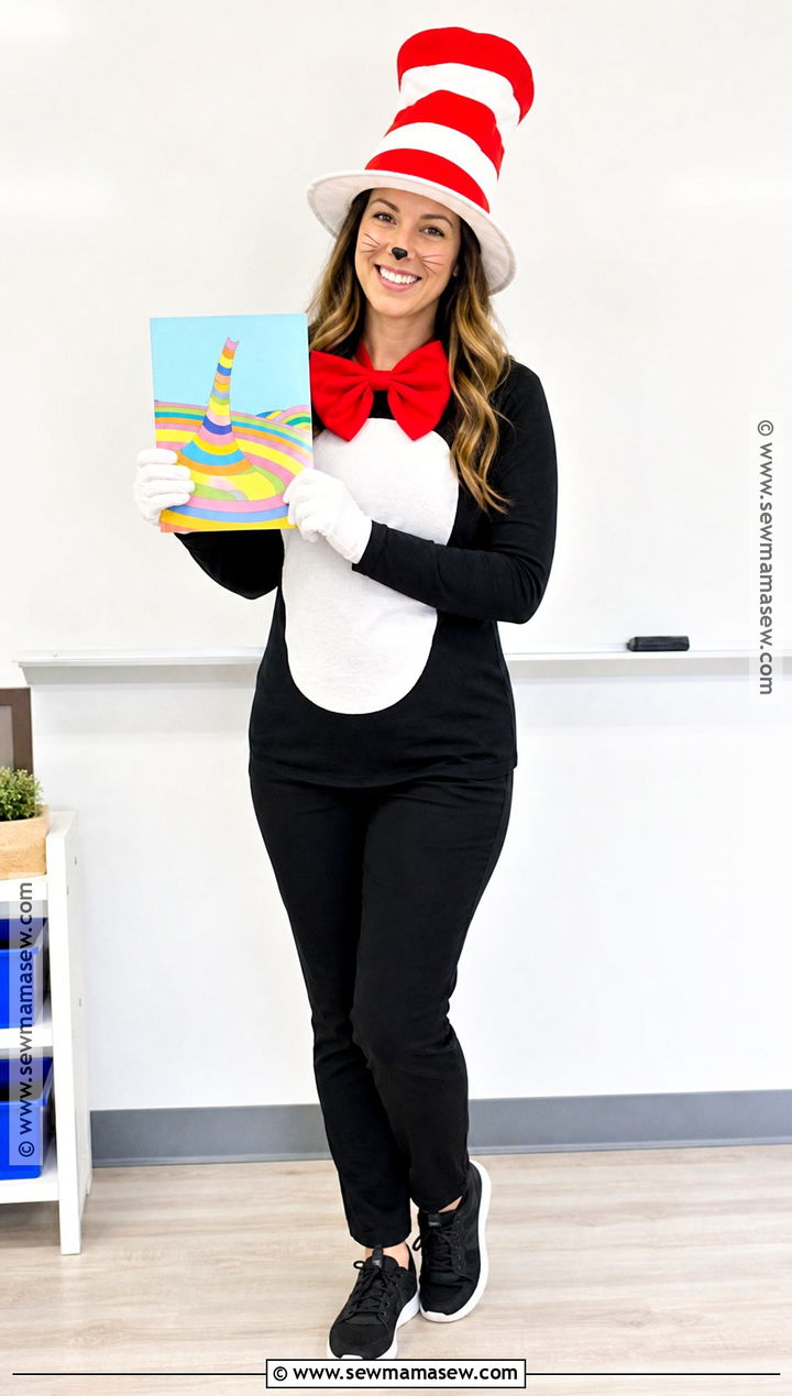 The Cat In The Hat Costume With Striped Hat - 40 world book day costumes for teachers