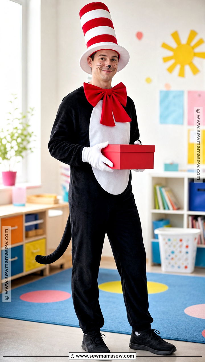The Cat In The Hat Costume With Striped Hat - 30 dr seuss characters dress up ideas