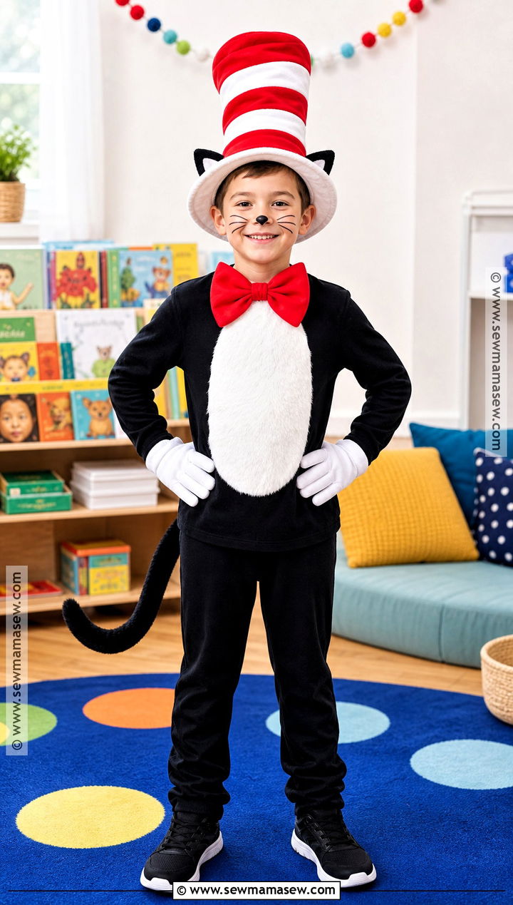 The Cat In The Hat Costume - 35 kids book character costumes