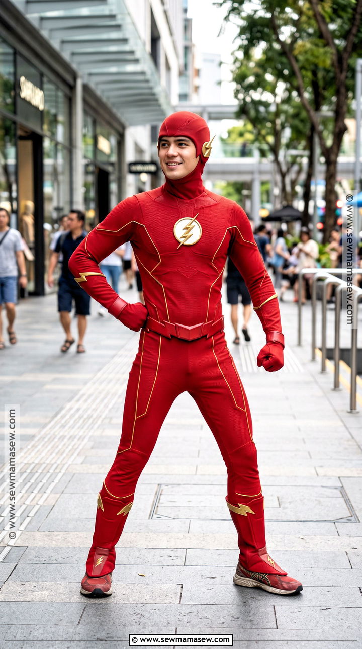 The Flash Cosplay With Red Bodysuit - 30 Men Cosplay Ideas
