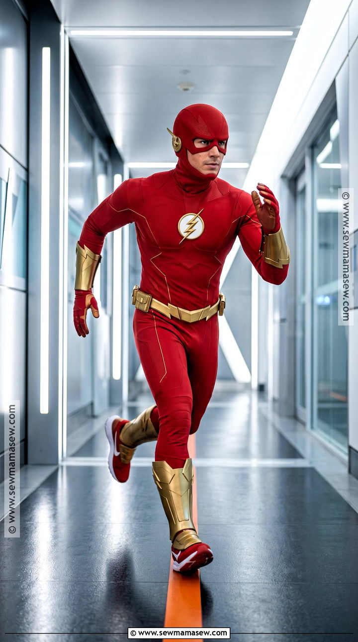 The Flash Costume With Gold Boots - 30 dc characters costumes